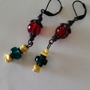 Colorful Beaded Dangling Earrings